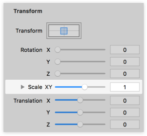 Updated Scale Transform Inspector